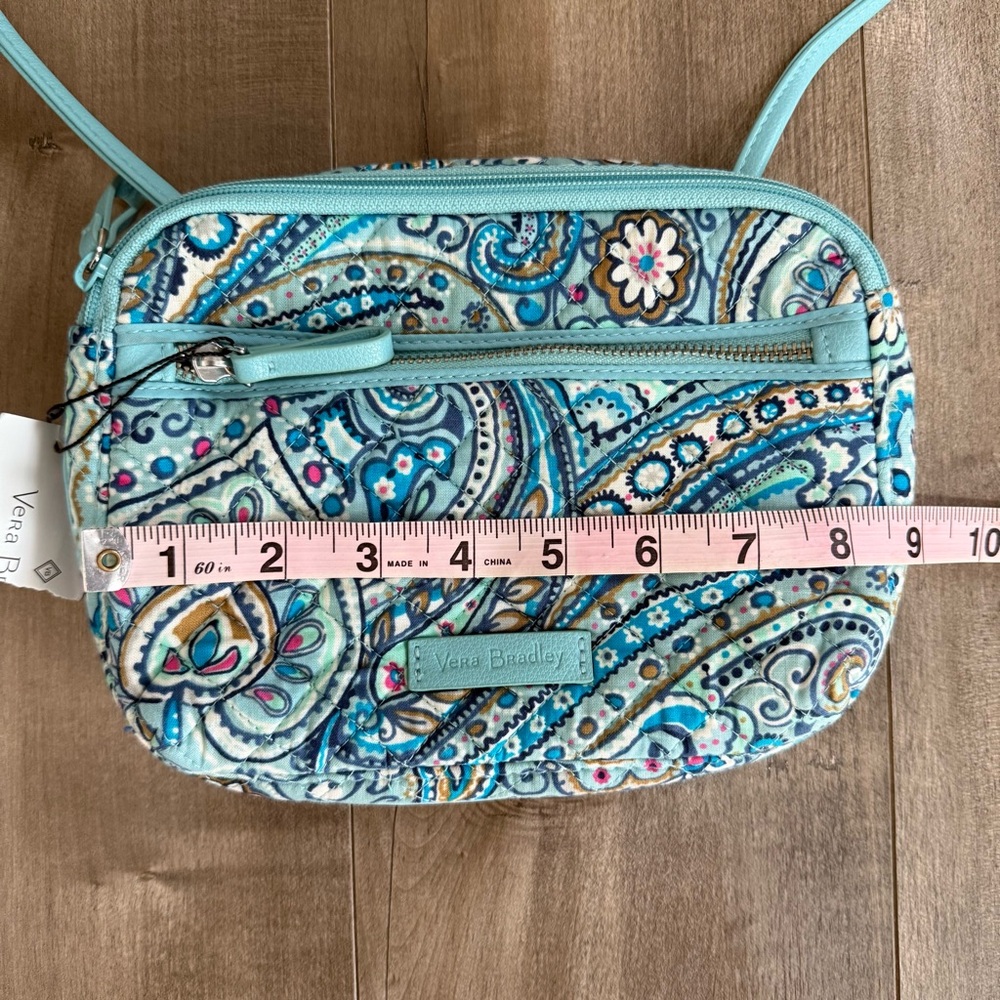NEW Vera Bradley Daisy Dot Paisley Iconic RFID‎ Little Crossbody Faux Leather - Picture 5 of 13